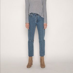Oak + Fort Ripped Jeans